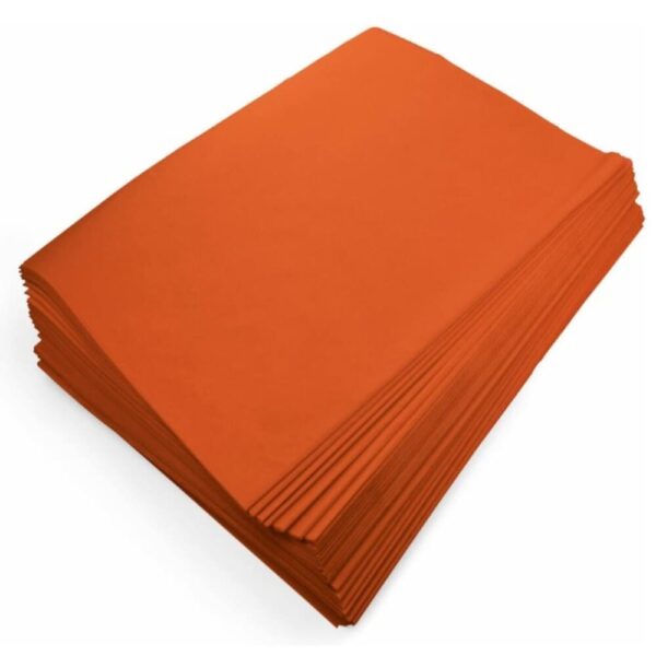 Papel Seda - 20g, 50x70, Naranjo, Resma 520pl