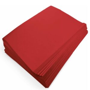 Papel Seda - 20g, 50x70, Rojo, Resma 520pl