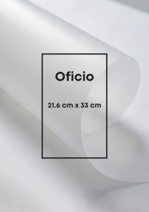 Papel Vegetal - 90g, Resma Oficio 21.6x33