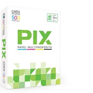 Caja Papel Fotocopia Blanco Pix Carta 75g 500 Hojas